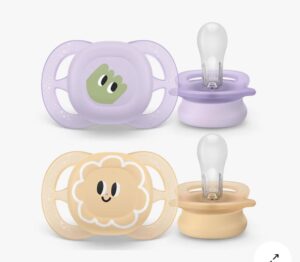 Пустышка Philips Avent Ultra Start 0-2 м, деко, для девочки, 2 шт