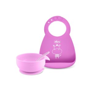 Набор для кормления Chicco Easy Start силиконовый 6 м+, розовый
