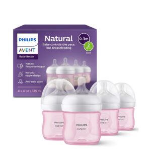 Набор бутылочек Philips Avent Natural, розовый, 125 мл (2 шт)