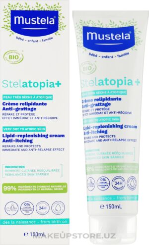 Крем против зуда Mustela Stelatopia+ липидовосстанавливающий 150 мл