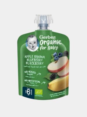 Пюре Gerber яблоко-банан-вишня органик, 90 г