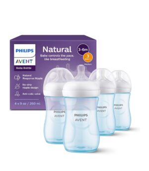 Набор бутылочек Philips Avent Natural, голубой, 260 мл (2 шт)