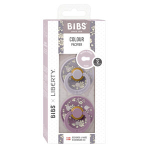 Пустышка BIBS x Liberty Capel латексная, размер 2, 2 шт., Fossil Grey Mix