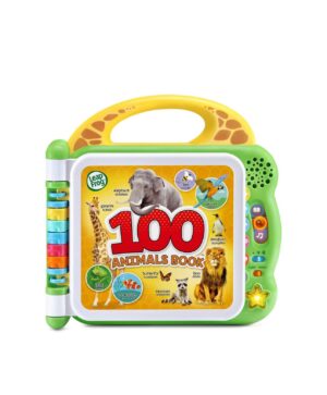 Развивающая книга «100 животных», зелёная обложка