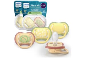 Пустышки Philips Avent Ultra Air ортодонтические 0–6 мес, синие, 2 шт