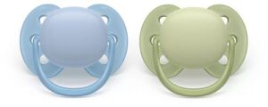 Пустышки Philips Avent Ultra Soft 0-6 мес, голубые, 2 шт