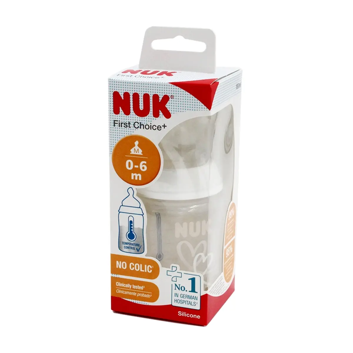 Бутылочка NUK First Choice+ 150 мл с силиконовой соской (NUK) 1 Бутылочка NUK First Choice+ 150 мл с силиконовой соской
