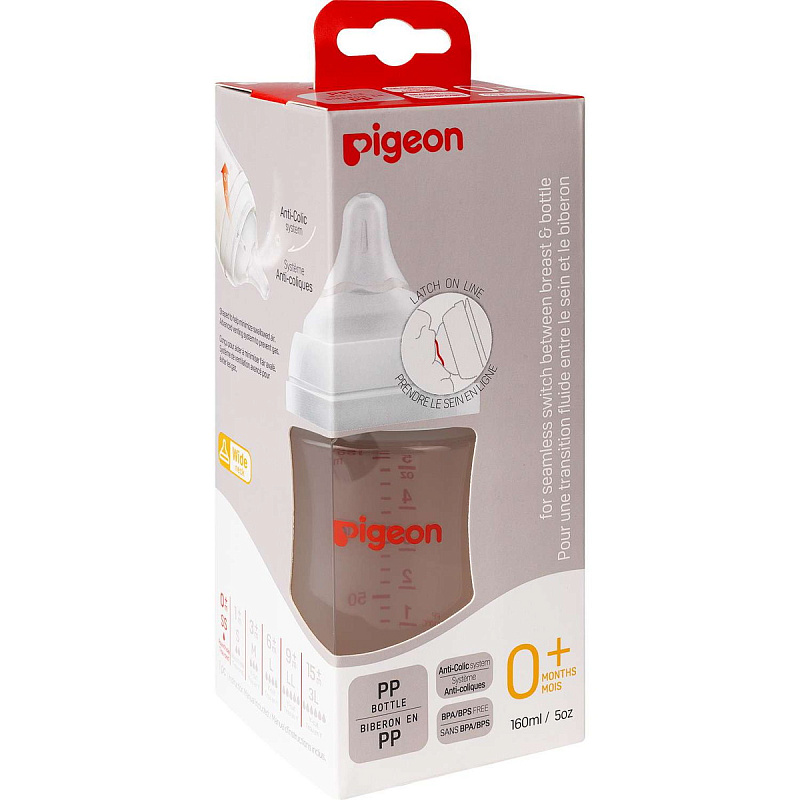 Бутылочка для кормления Pigeon 160 мл, полипропилен (Pigeon) 1 Бутылочка для кормления Pigeon 160 мл, полипропилен