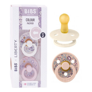 Пустышка BIBS x Liberty Eloise латексная, размер 2, 2 шт., Blush Mix