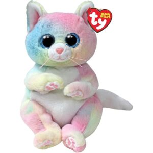 Мягкая игрушка TY радужная кошка Jenni, 15 см