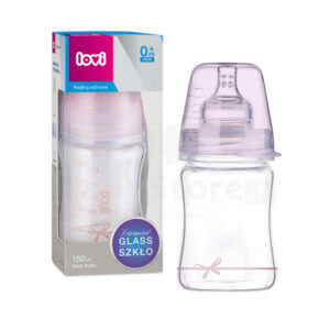 Стеклянная бутылочка Lovi Diamond Glass Baby Shower 150 мл для девочки