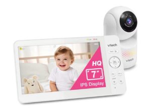 Видеоняня VTech 7 дюймов, поворотная камера с зумом, без Wi-Fi