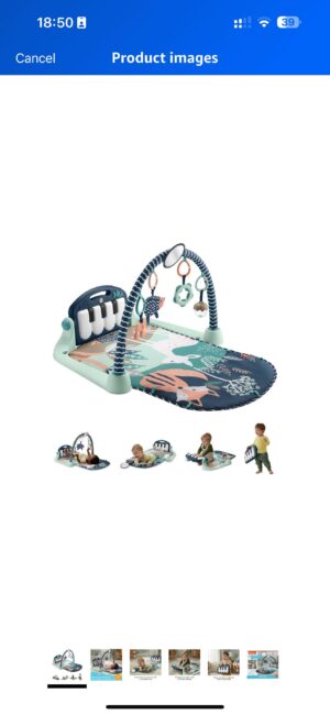 Развивающий игровой коврик Fisher-Price Kick & Play Piano Gym