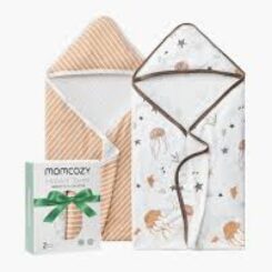 Momcozy kapyushonli sochiq, 2 dona, 71×71 sm (narx 1 donaga) — Toshkentda sotib olish | Brandyol.uz