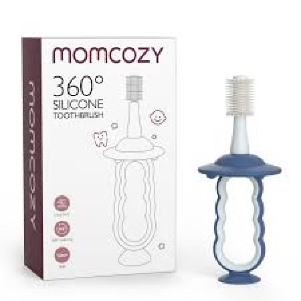 Silikon tish cho'tkasi Momcozy 360, Blue, 1 dona (Momcozy) 1 Silikon tish cho'tkasi Momcozy 360, Blue, 1 dona