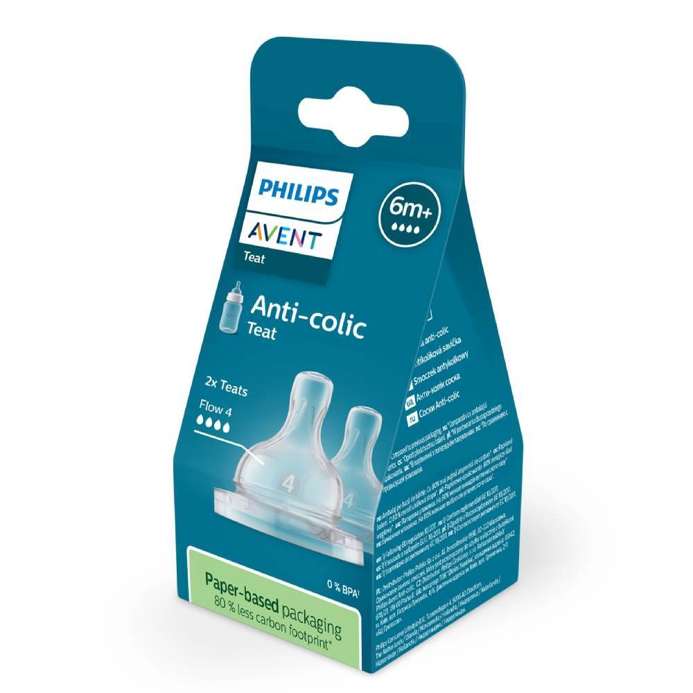 Соска Philips Avent Антиколик 6 мес+, быстрый поток, 2 шт (Philips Avent) 1 Соска Philips Avent Антиколик 6 мес+, быстрый поток, 2 шт
