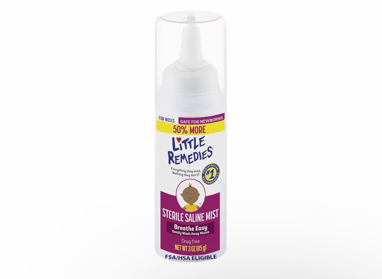Спрей для носа Little Remedies Sterile Saline Mist для новорожденных, 85 мл (Little Remedies) 1 Спрей для носа Little Remedies Sterile Saline Mist для новорожденных, 85 мл