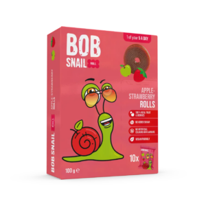 Фруктовый ролл Bob Snail яблоко-клубника без сахара, 60 г