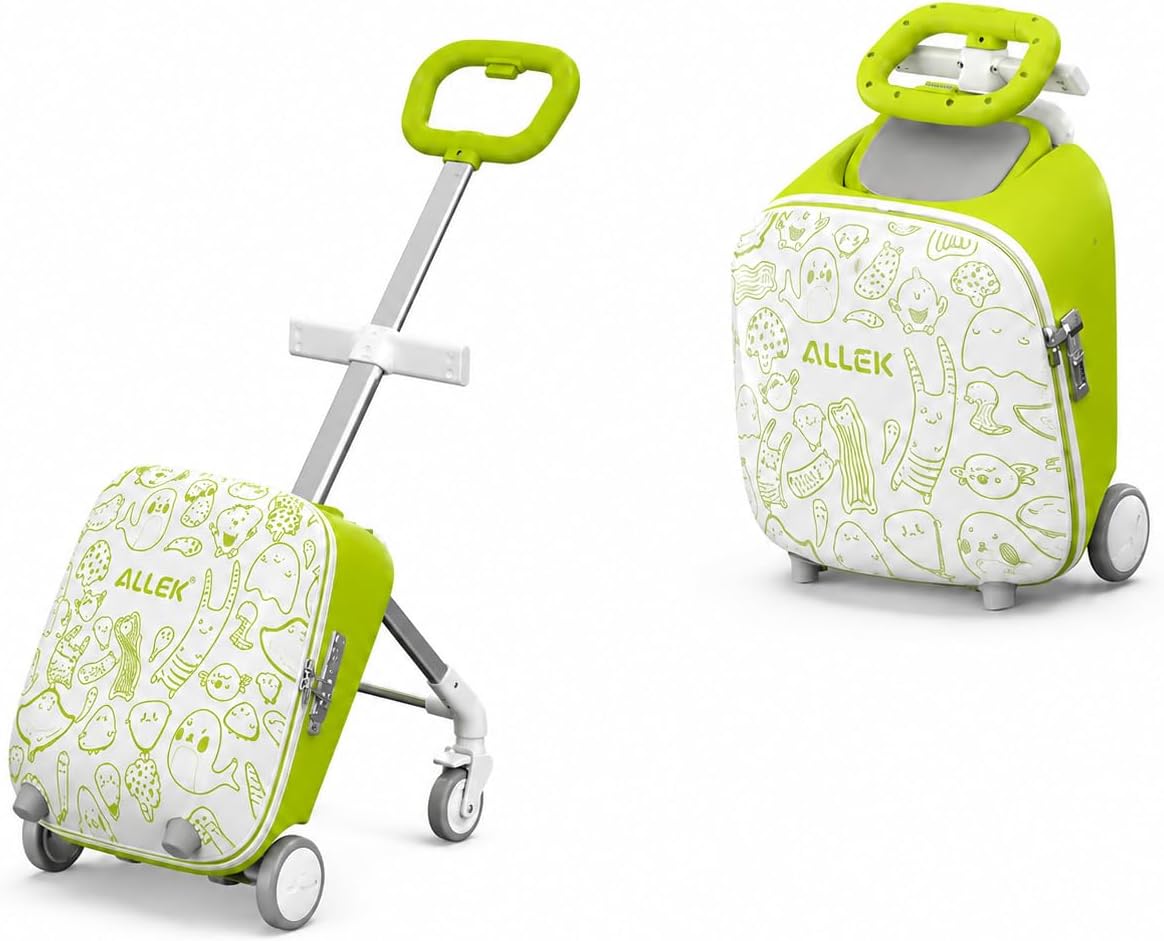 Allek Travel Buddy — детский чемодан-каталка 20″, зелёный
