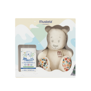 Mustela Musti: парфюмированная вода 50 мл и мягкий мишка