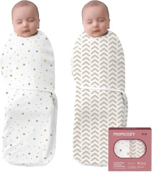 Пеленка-кокон Momcozy Easy Swaddle Wrap для спокойного сна 0-3 месяца, 1щт