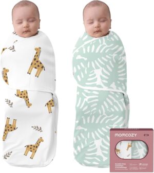 Пеленка-кокон Momcozy Easy Swaddle Wrap для спокойного сна 0-3М, 1 шт.