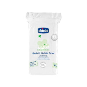 Chicco Baby Moments Quadrotti, квадратики из хлопка, 60 шт