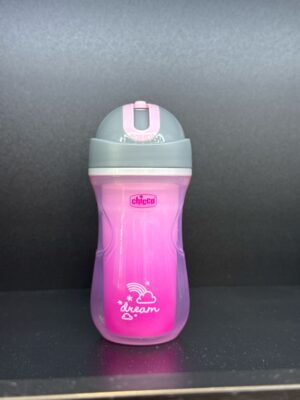 Поильник-непроливайка Chicco 260 мл с двойной стенкой, розовый