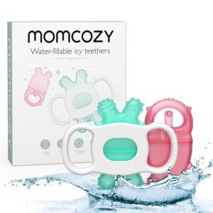 Momcozy BY001 — водный прорезыватель, набор 2 шт (зелёный, розовый)