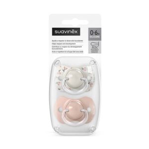 Suavinex Birdies Fusion SX Pro, две розовые пустышки MINI, -2-2 мес