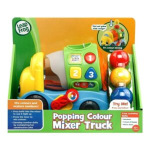 LeapFrog Popping Colour Mixer Truck ranglarni o'rgatuvchi beton aralashtirgich mashina, 6–36 oy