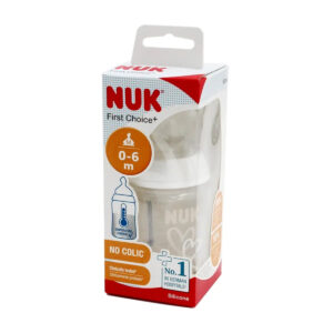 Homepage () 130 Бутылочка NUK First Choice+ Temperature Control 150 мл, силиконовая соска M, 0–6 мес