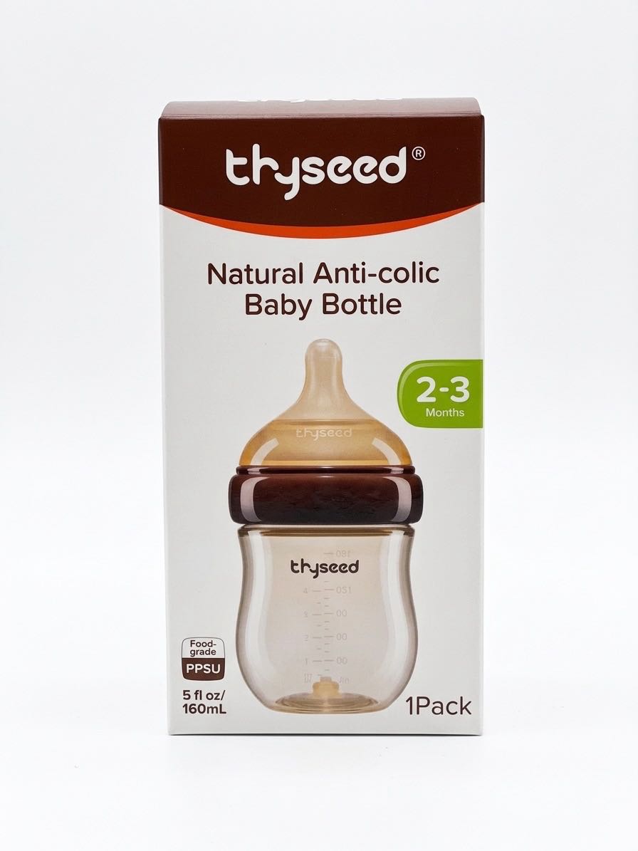 Антиколиковая бутылочка Thyseed Natural Anti-colic из PPSU, 160/240 мл, 0–6 мес (Thyseed) 3 Антиколиковая бутылочка Thyseed Natural Anti-colic из PPSU, 160/240 мл, 0–6 мес — изображение 3