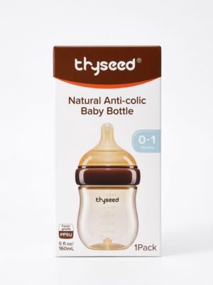 Антиколиковая бутылочка Thyseed Natural Anti-colic из PPSU, 160/240 мл, 0–6 мес