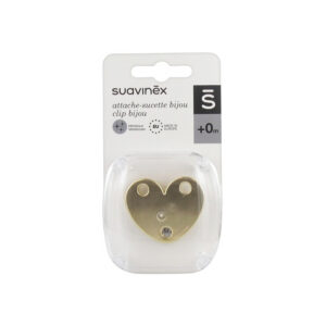 Suavinex Bijou «yurakcha» so'rg'ich klipsi-ushlagichi, oltinrang-sariq, 0+