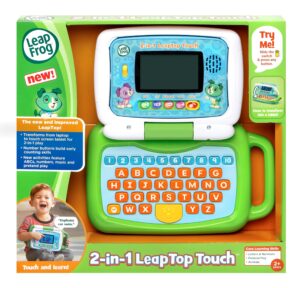 LeapFrog 2-in-1 LeapTop Touch noutbuk-planshet, yashil, ingliz alifbosi, 2 yoshdan