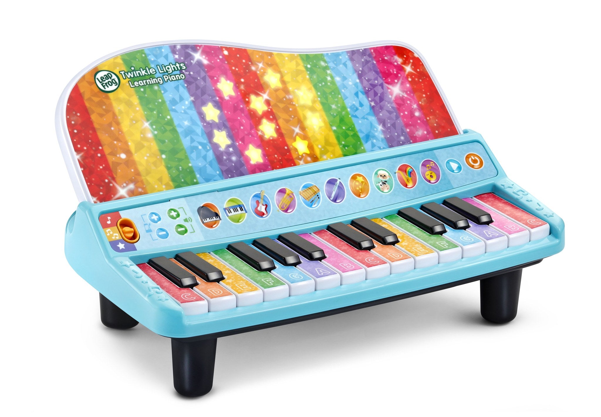 LeapFrog Twinkle Lights Learning Piano: oyoqli, chiroqli bolalar pianinosi, 25 klavish, 2–4 yosh (LeapFrog) 3 LeapFrog Twinkle Lights Learning Piano: oyoqli, chiroqli bolalar pianinosi, 25 klavish, 2–4 yosh - Image 3