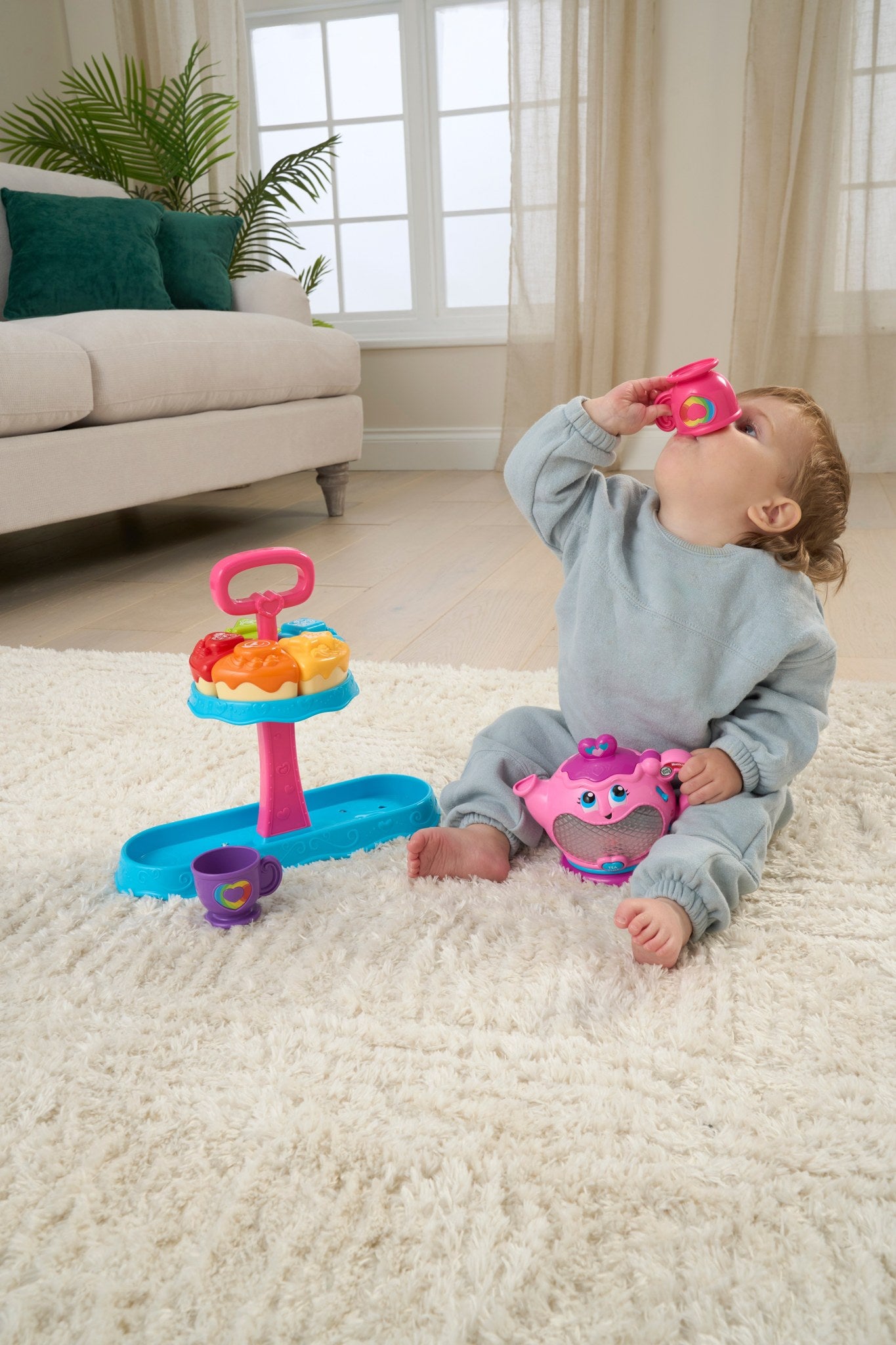 LeapFrog Musical Rainbow Tea Party yonadigan choynakli musiqiy choy to'plami, 1–3 yosh (LeapFrog) 7 LeapFrog Musical Rainbow Tea Party yonadigan choynakli musiqiy choy to'plami, 1–3 yosh - Image 7