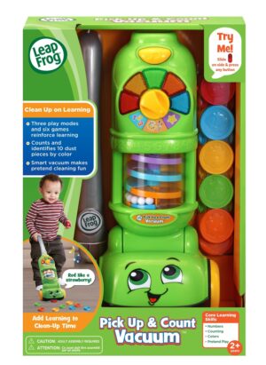 LeapFrog Pick Up & Count Vacuum — sanaydigan va ranglarni o'rgatadigan o'yinchoq changyutgich, 2–5 yosh