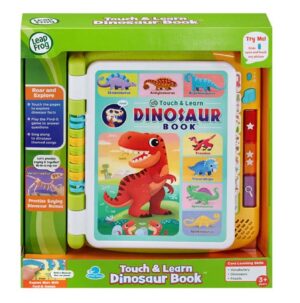 LeapFrog Touch & Learn Dinosaur Book: dinozavrlar haqida gapiradigan kitob, inglizcha, 3–6 yosh