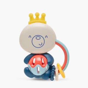 Homepage () 135 Погремушка-прорезыватель Royalcare «Мишка с короной», белая и розовая