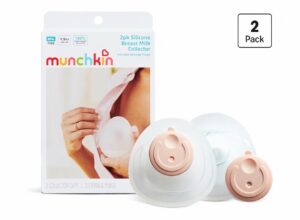 Munchkin silikon ko'krak suti yig'gichi, 2 dona, 44 ml dan, tiqinli