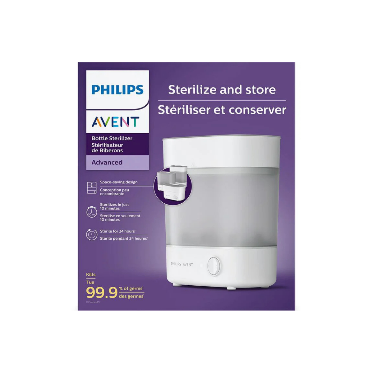 Philips Avent Advanced SCF291 elektr bug'li sterilizator, 6 ta butilka uchun (Philips Avent) 1 Philips Avent Advanced SCF291 elektr bug'li sterilizator, 6 ta butilka uchun