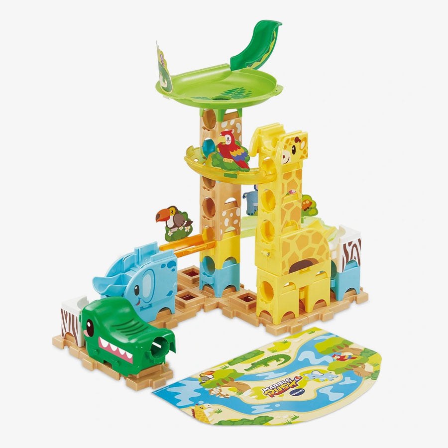 VTech Marble Rush Safari Slides: hayvonli sharchalar trassasi-konstruktori, 58 detal, 3+ (VTech) 3 VTech Marble Rush Safari Slides: hayvonli sharchalar trassasi-konstruktori, 58 detal, 3+ - Image 3