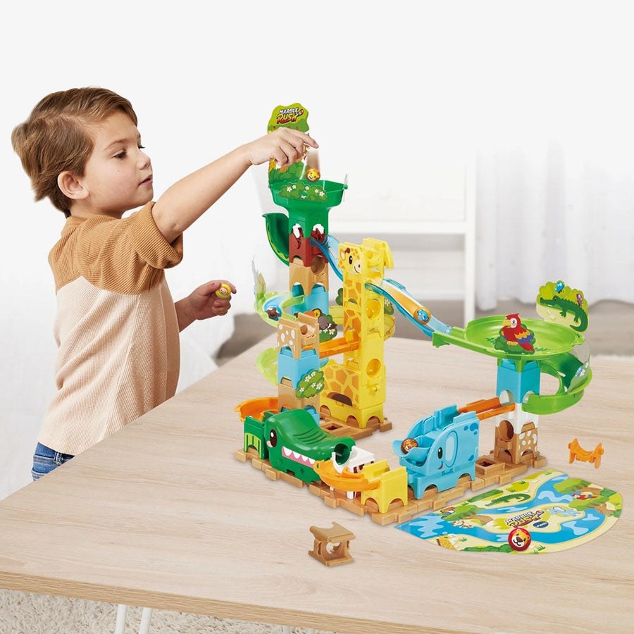 VTech Marble Rush Safari Slides: hayvonli sharchalar trassasi-konstruktori, 58 detal, 3+ (VTech) 4 VTech Marble Rush Safari Slides: hayvonli sharchalar trassasi-konstruktori, 58 detal, 3+ - Image 4