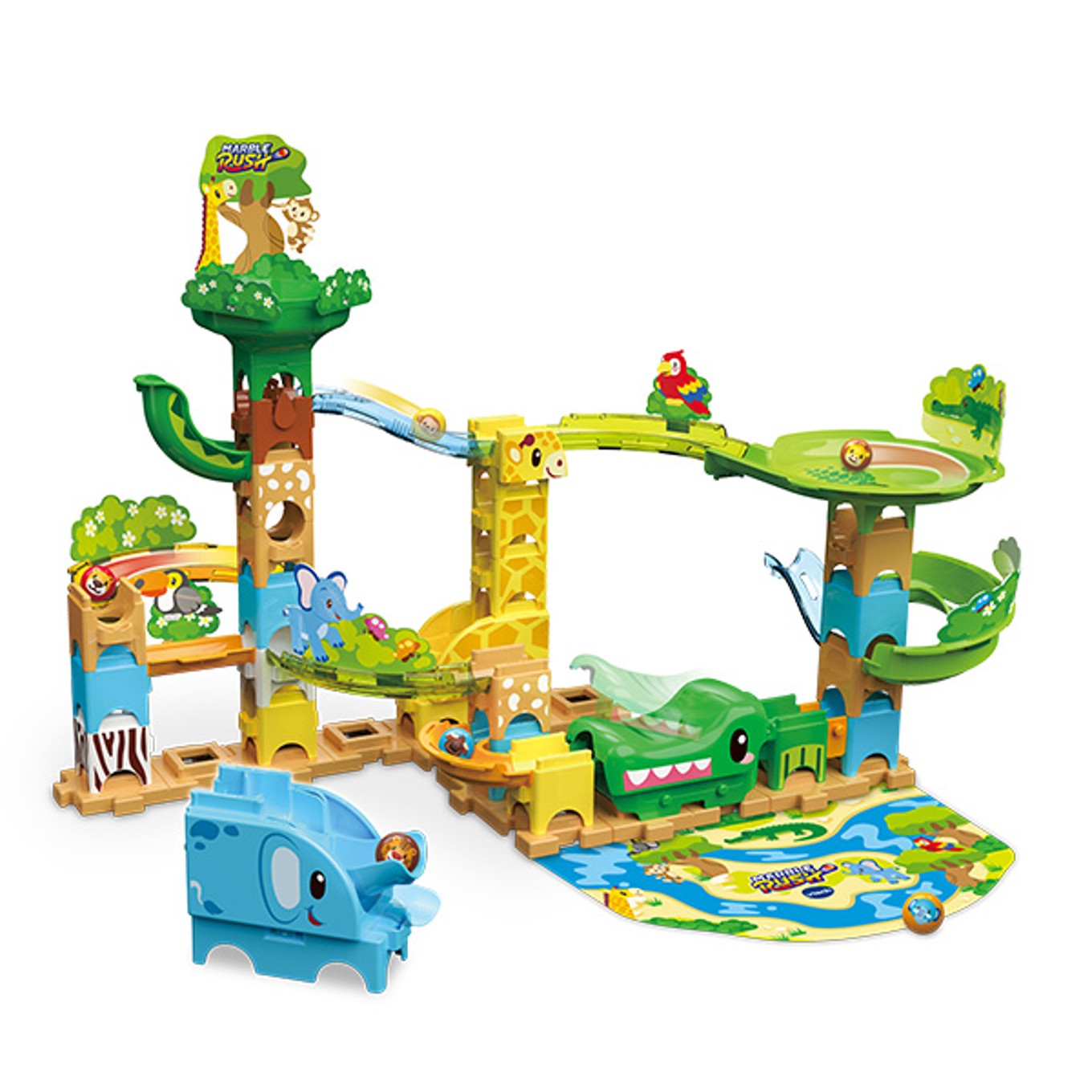 VTech Marble Rush Safari Slides: hayvonli sharchalar trassasi-konstruktori, 58 detal, 3+ (VTech) 6 VTech Marble Rush Safari Slides: hayvonli sharchalar trassasi-konstruktori, 58 detal, 3+ - Image 6