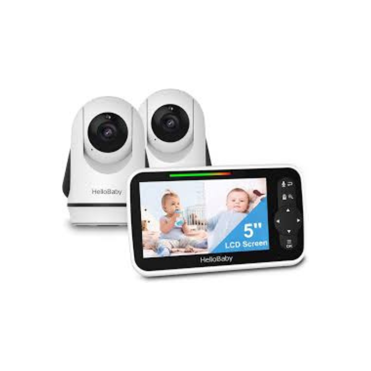HelloBaby videonyanya: 5 dyuymli ekran, aylanuvchi kamera va tungi rejim (HelloBaby) 1 HelloBaby videonyanya: 5 dyuymli ekran, aylanuvchi kamera va tungi rejim
